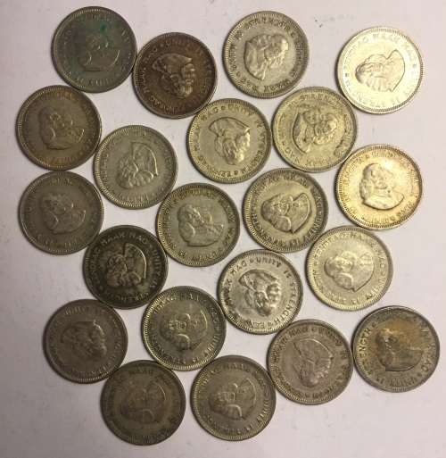 South African 5c Silver Van Riebeeck Series 1962-1964 x 21 coins