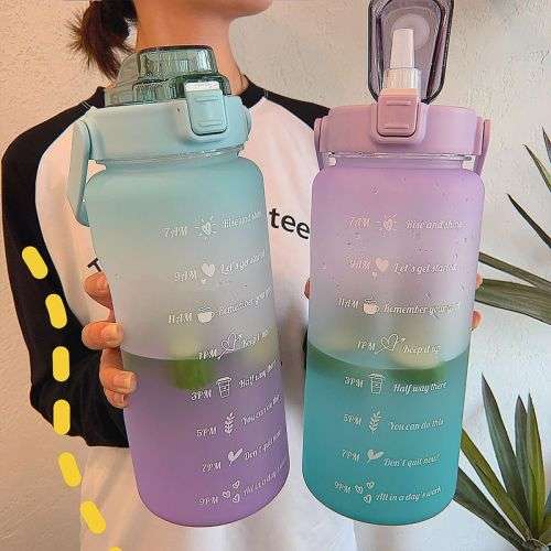 2L Motivational Water Bottle And 900ml Motivational Bottle combo
