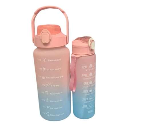2L Motivational Water Bottle And 900ml Motivational Bottle combo
