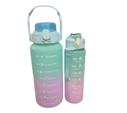 2L Motivational Water Bottle And 900ml Motivational Bottle combo