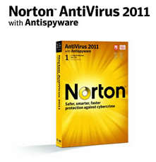 NORTON ANTIVIRUS 2011 with AntiSpyware *** FREE updates for 12 months ***