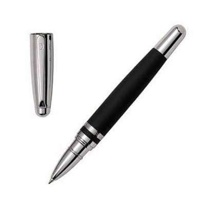  CERRUTI MATT BLACK ROLLERBALL PEN  PLUS FREE 18kt ROLLED GOLD LEAD PEN 