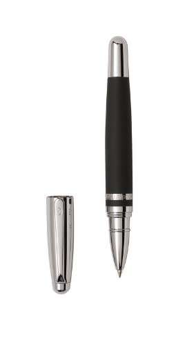  CERRUTI MATT BLACK ROLLERBALL PEN  PLUS FREE 18kt ROLLED GOLD LEAD PEN 