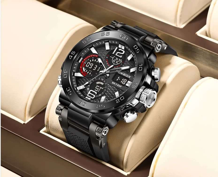 LIGE Watch For LCD Dual Display Sports