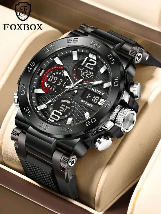 LIGE Watch For LCD Dual Display Sports