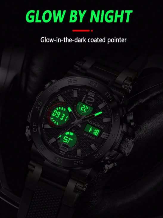 LIGE Watch For LCD Dual Display Sports