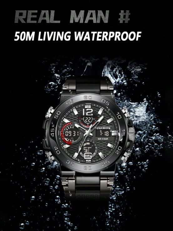 LIGE Watch For LCD Dual Display Sports