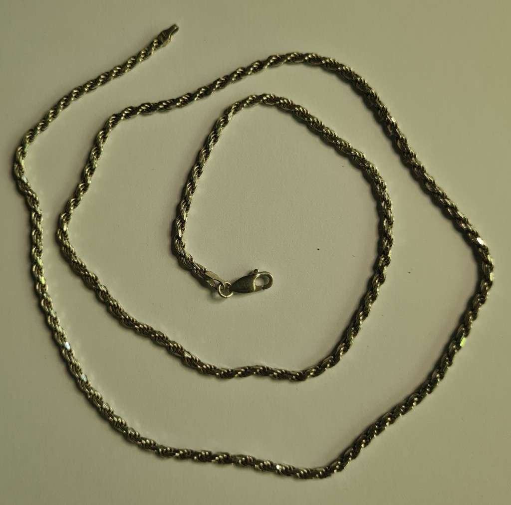 Sterling silver rope necklace