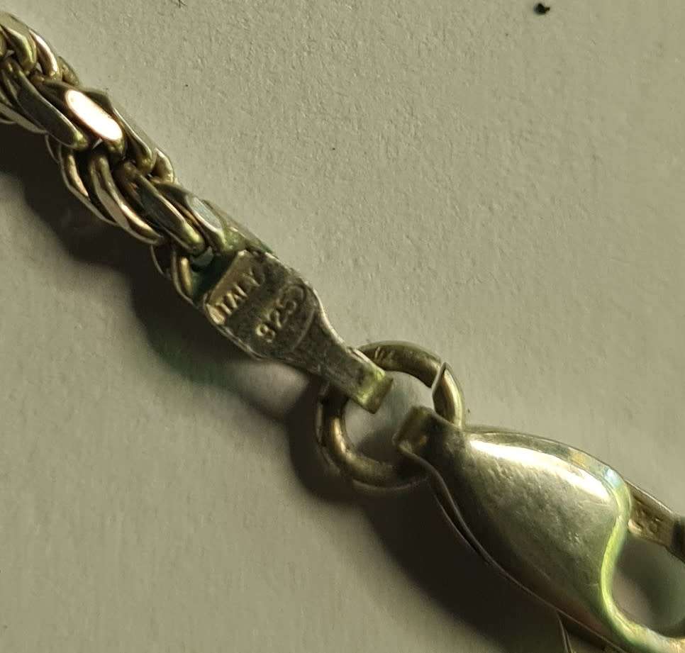 Sterling silver rope necklace