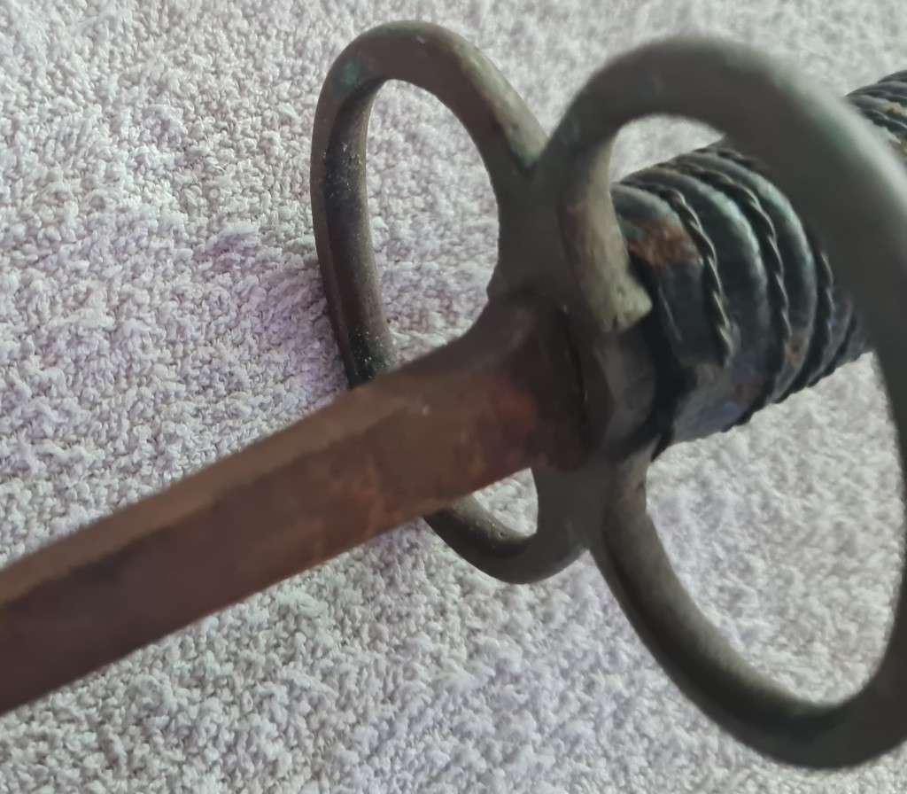 1800S ANTIQUE STEEL FENCING SWORD ÉPÉE RAPIER SOLINGEN GERMANY LEATHER GRIP