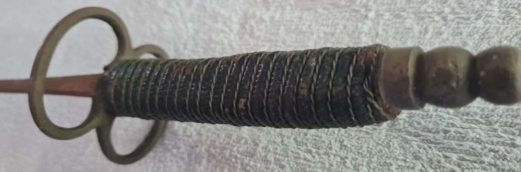 1800S ANTIQUE STEEL FENCING SWORD ÉPÉE RAPIER SOLINGEN GERMANY LEATHER GRIP