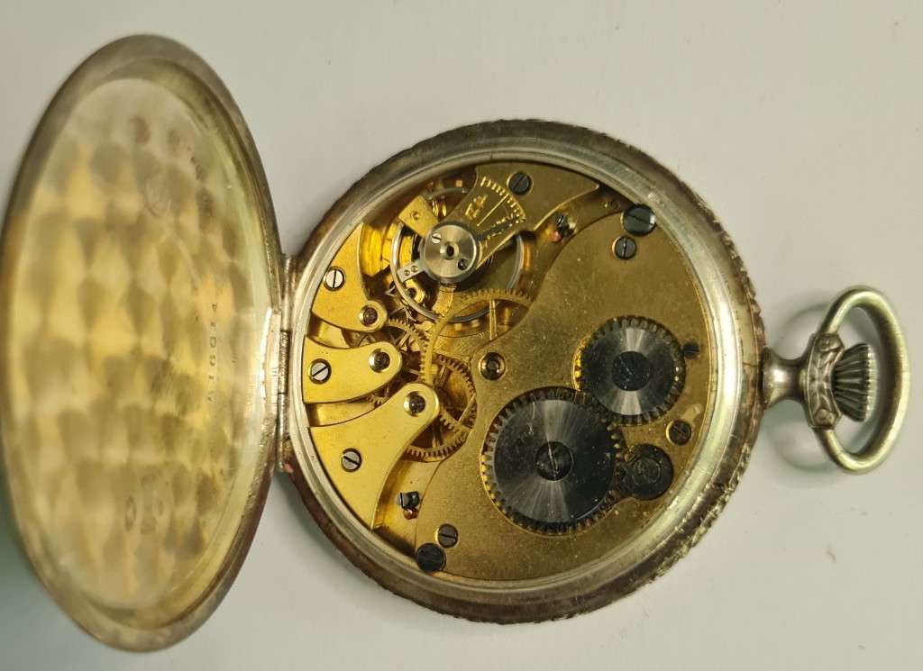 Tegra sterling silver casing pocket watch