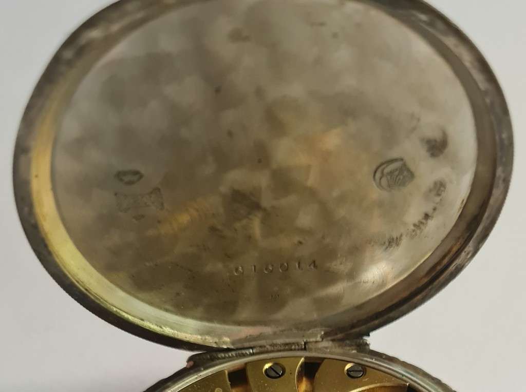 Tegra sterling silver casing pocket watch