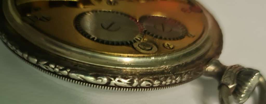 Tegra sterling silver casing pocket watch