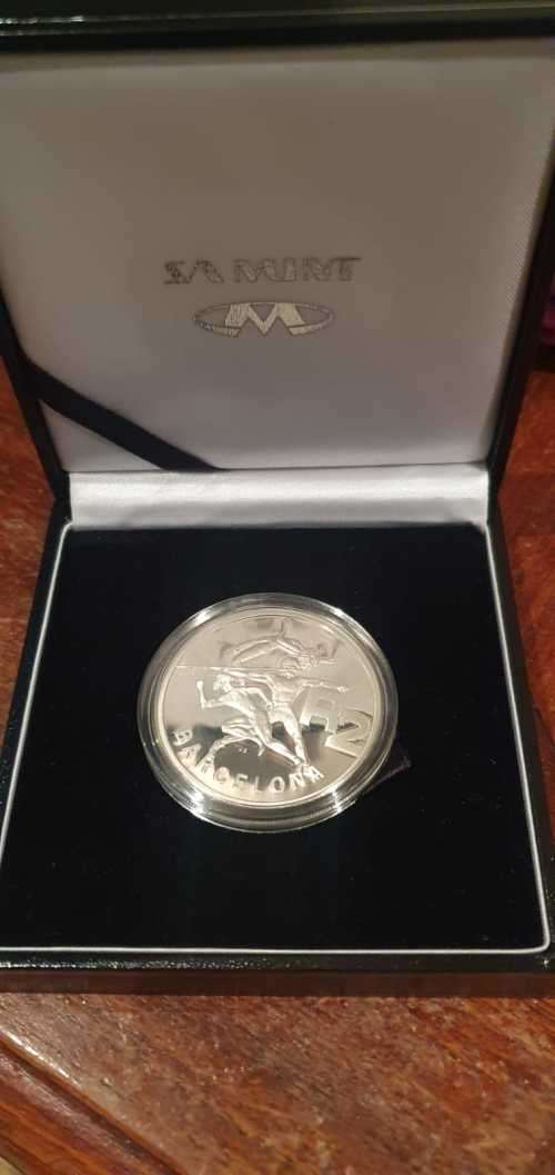 RSA Proof Silver R2 Crown of 1992  Olympics