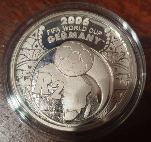 RSA Proof Silver R2 Crown of 2005  FIFA World Cup