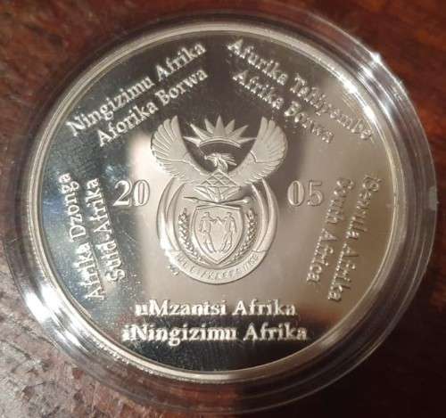 RSA Proof Silver R2 Crown of 2005  FIFA World Cup