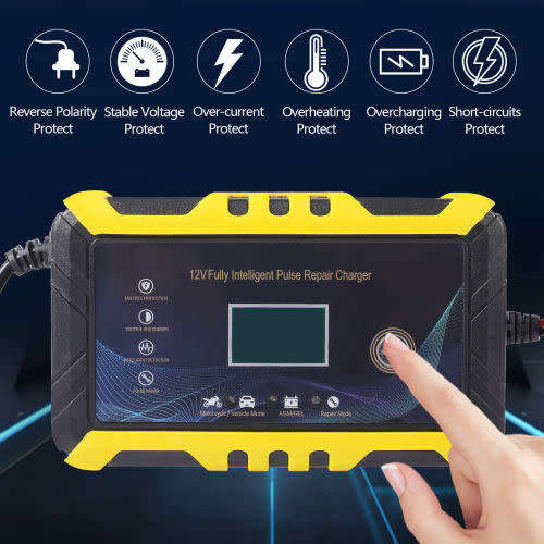 12V 6A Intelligent Pulse Repair Battery Charger