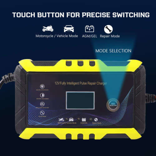 12V 6A Intelligent Pulse Repair Battery Charger