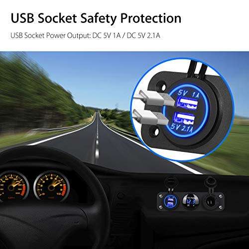 12v 3 in 1 Charger Socket Panel