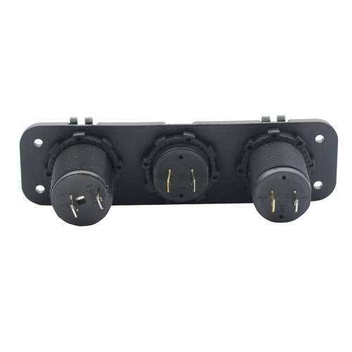 Dual USB Socket Charger + LED Voltmeter + 12V/24V Power Outlet Panel  LOW SHIPPING FEES!!!