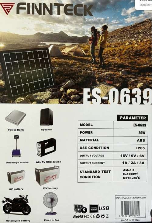 20W Solar Panel Outdoor Emergency Charging  LOW SHIPPING FEES!!!