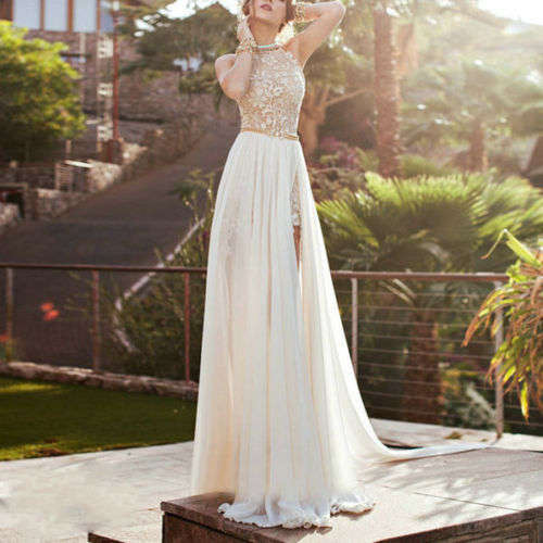 New Stunning White Wedding Dress Bridal Gown