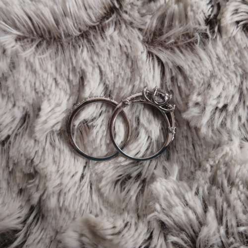 Sterling Silver Bridal Ring Set