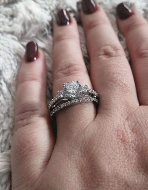 Sterling Silver Bridal Ring Set