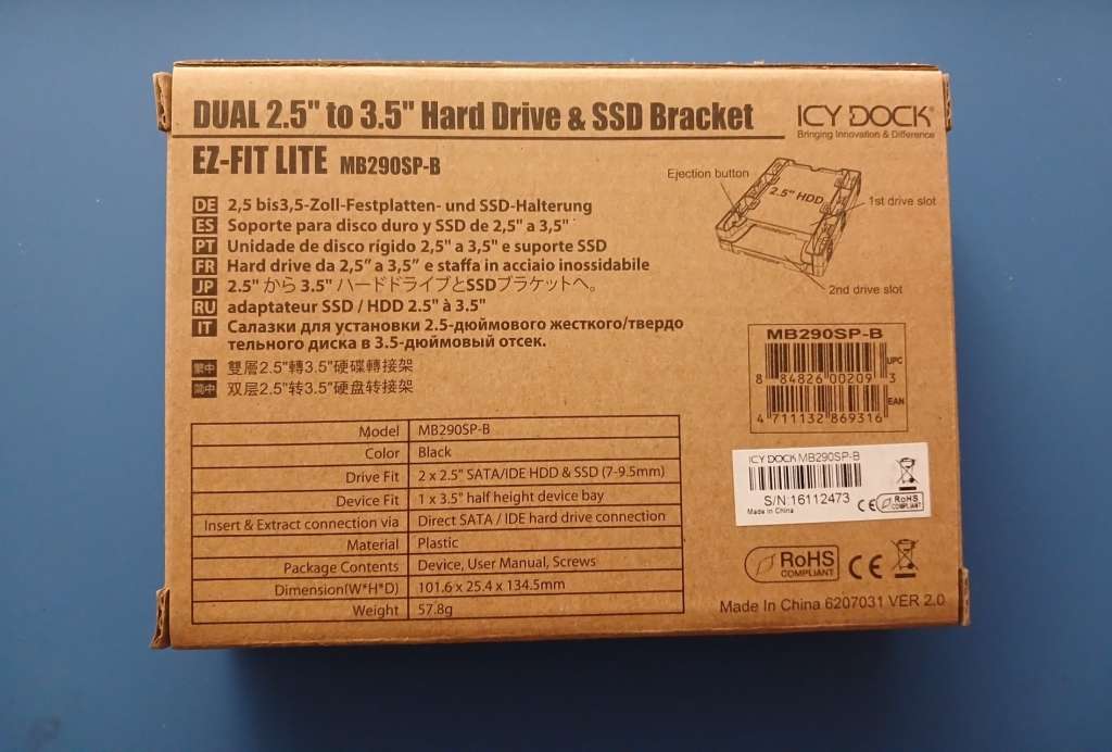 ICY Dock 2.5 Inch to 3.5 Inch Bracket