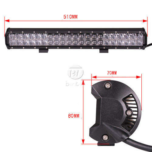 4D OPTICAL 120W 40 LED Offroad Light Bar Flood+Spot Beam