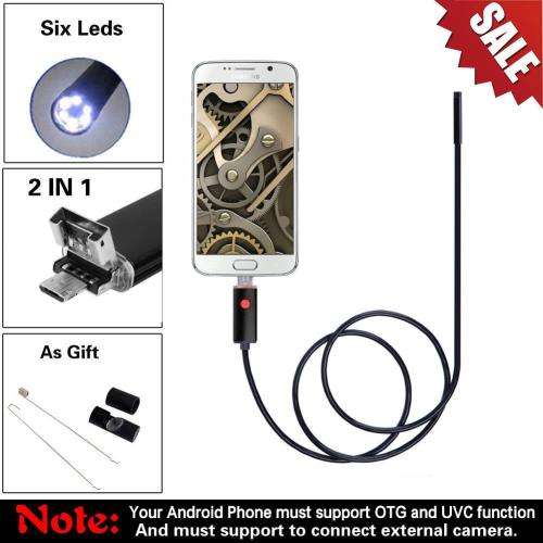 2in1 Android and PC endoscope,borescope, inspection wire camera