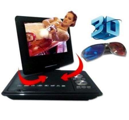 7.8" Portable DVD Player, EVD / DVD /WITH TV PLAYER/CARD READER/USB GAME