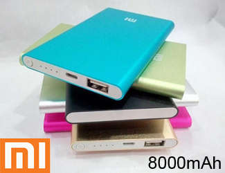 MI 8000mah power bank for mobile phone Ultra thin slim powerbank