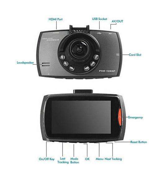 DashCam Car camcorder Car DVR 1080P FullHD 2.7" With motion detection dashboard camera