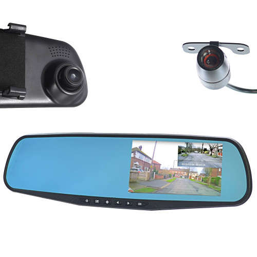 4.3" LCD HD 1080p Dual Lens Car Camera Front and Rear DVR Video Recorder Veh