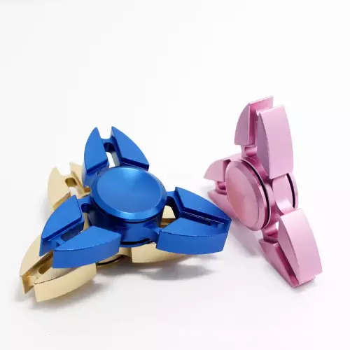 Wholesale x6/FIDGET Steel Metal Aluminium Alloy Triangle SPINNER Colours vary