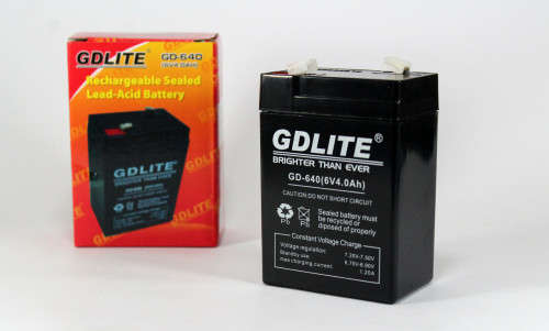 Wholesale//GDLITE 6V 4ah Rechargeable Lead Acid Battery