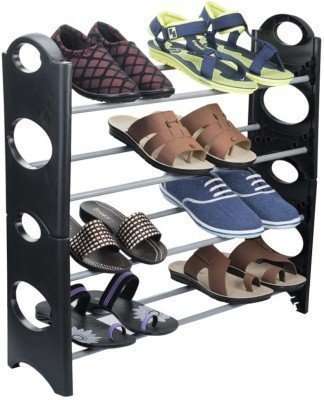 12 Pair Stackable Shoe Rack Storage 4 Layer