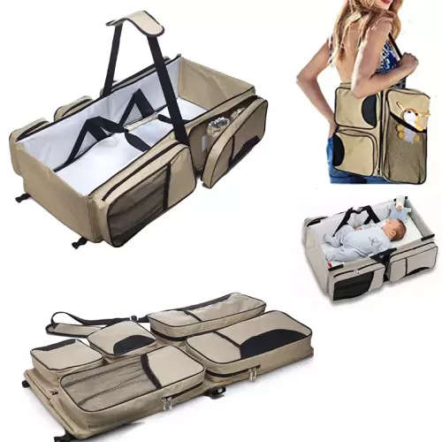 Brand new Baby 3 in 1 Diaper Bags Portable Sleeping Carry cot,COLOURS VARY