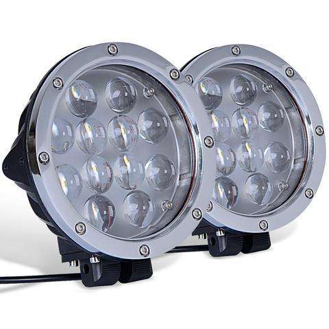SET-2pcs/ 7 Inch 60W Round Fish Eye Offroad Driving Work LED Spot Light Lamp for Car Truck Jeep 4WD