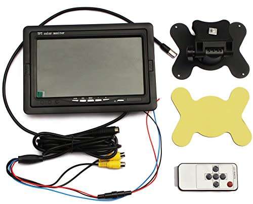 7" TFT LCD Color 2 Video Input Car  Headrest Monitor DVD VCR Monitor With Remote and Stand