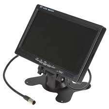 7" TFT LCD Color 2 Video Input Car  Headrest Monitor DVD VCR Monitor With Remote and Stand