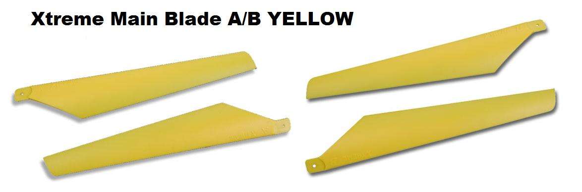 Xtreme Main Blade A/B (YELLOW) Esky LAMA V3 / V4, Hunter, Apache, Walkera, RC Helicopter