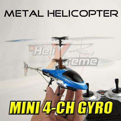 (NEW) Flight Club 8008 4-Ch Infrared RC Remote Control Mini Helicopter (Gyro) BLUE