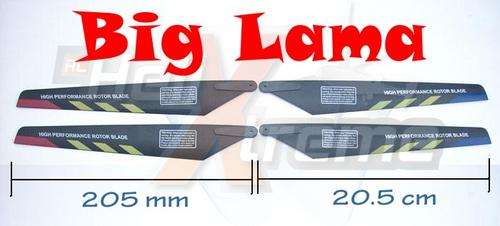 Standard Main Blade A/B  Upper and Lower,  (Esky Big Lama / E500 / Walkera 53Q3 ) (Black)