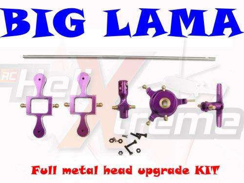 Esky BIG LAMA & ESKY E500 Helicopter full metal head upgrade KIT (purple) with extended shaft