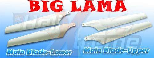 Xtreme Main Blade A/B  Upper and Lower,  (Esky Big Lama / E-500 /Walkera 53Q3) (White)