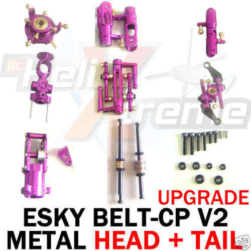Esky Belt CP Helicopter V2 Full Head & Tail Metal Upgrade KIT (PURPLE)