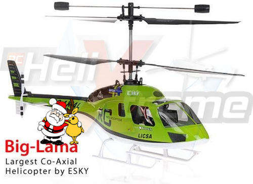 Brand New Esky Big Outdoor Lama 4CH Co-Axial R/C Helicopter (GREEN) Free shipping !!